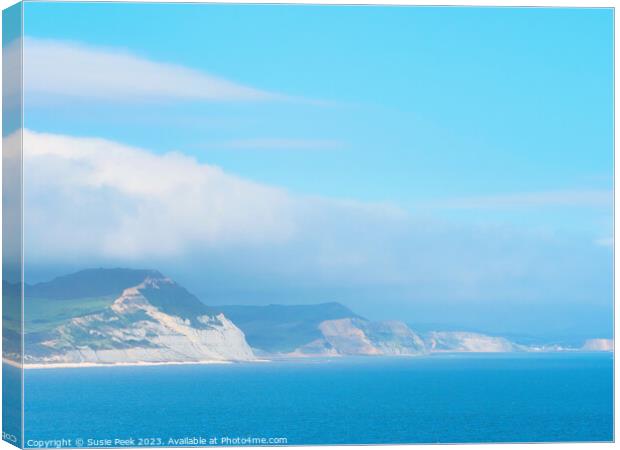 Jurassic Coastline on a Misty Summer Afternoon Canvas Print by Susie Peek