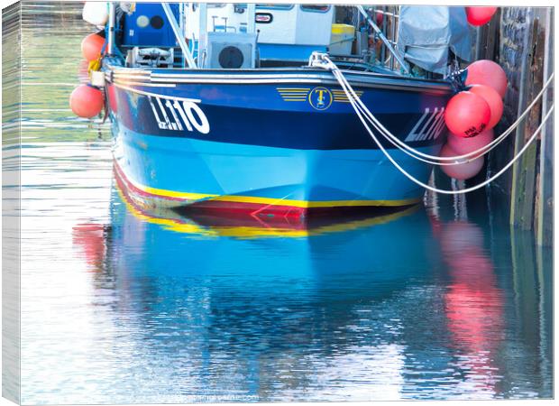 Fishing Boat Reflections Canvas Print by Susie Peek