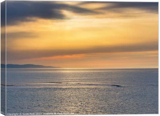 Lyme Bay on a Calm October Morning Canvas Print by Susie Peek