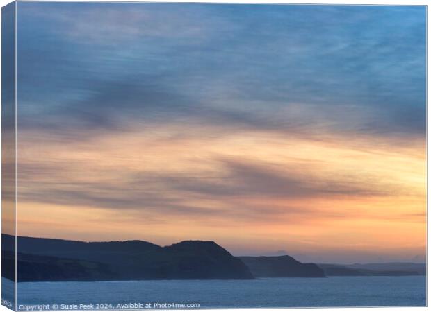 Winter Morning Moods of the Dorset Coastline in Ja Canvas Print by Susie Peek