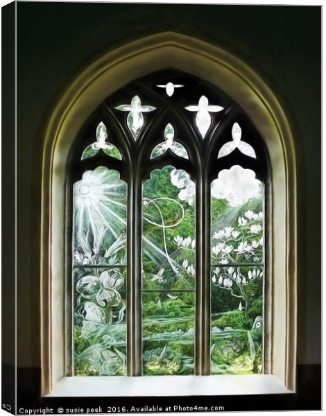 St Nicholas and St Magnus Church Window Canvas Print by Susie Peek