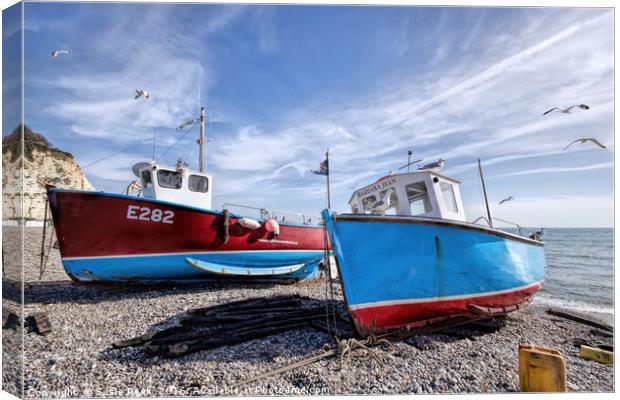 Fishing Boats At Beer Canvas Print by Susie Peek