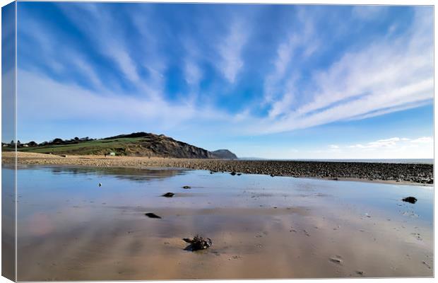 Winter Seascape at Charmouth 2 Canvas Print by Susie Peek