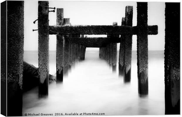 The Misty Sea Canvas Print by Michael Greaves