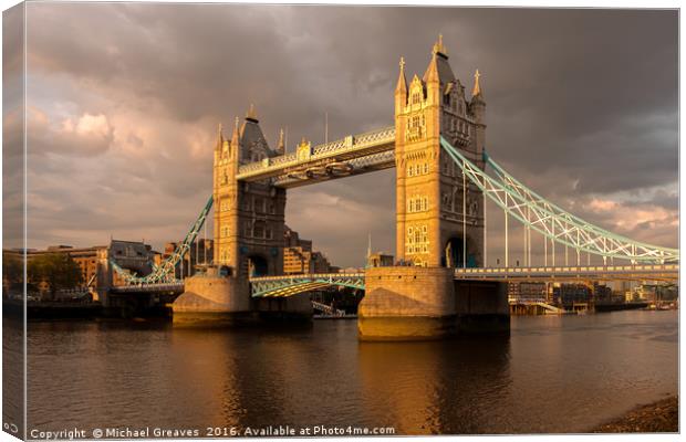 Tower Bridge Canvas Print by Michael Greaves