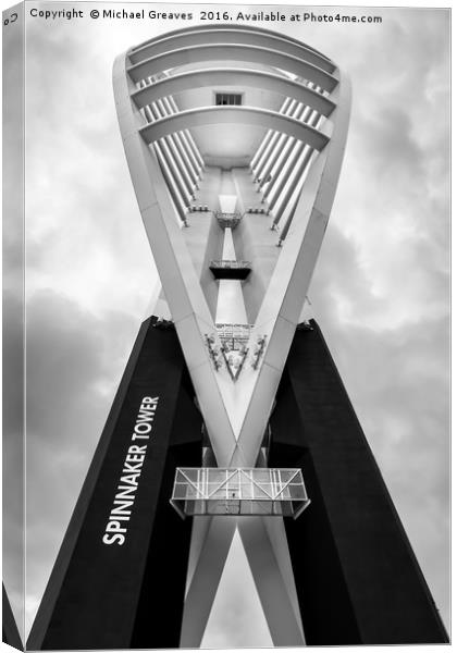 Spinnaker Tower Canvas Print by Michael Greaves