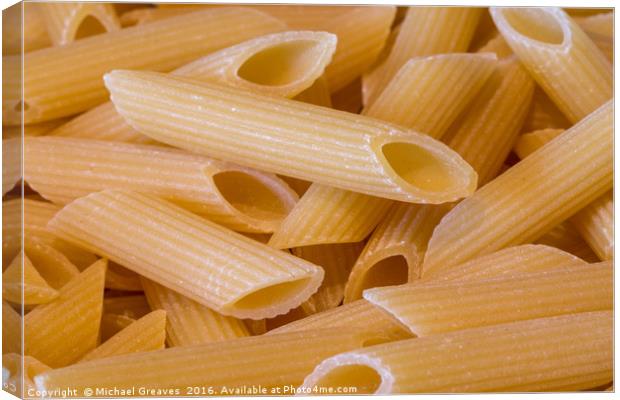 Penne Canvas Print by Michael Greaves