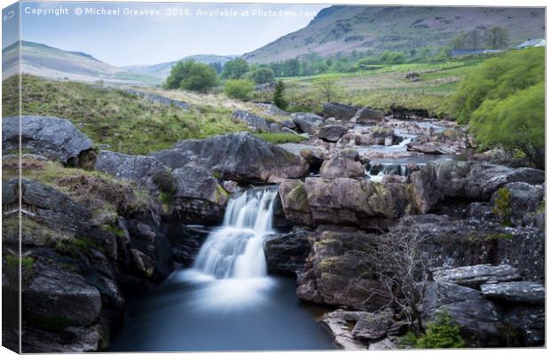 Waterfall Canvas Print by Michael Greaves