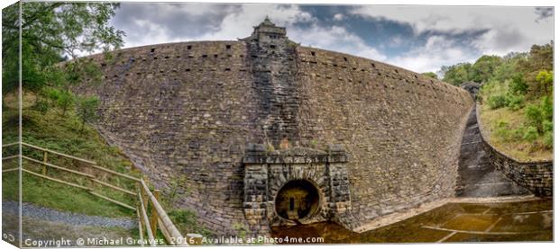 Pen y garreg Dam Canvas Print by Michael Greaves