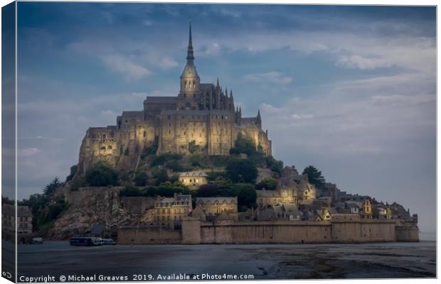 Mont St Michel Canvas Print by Michael Greaves