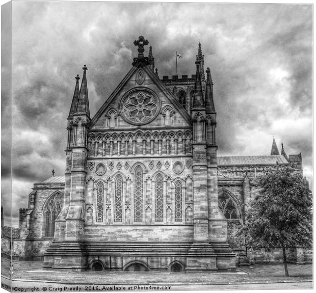 Hereford Cathedral Canvas Print by Craig Preedy