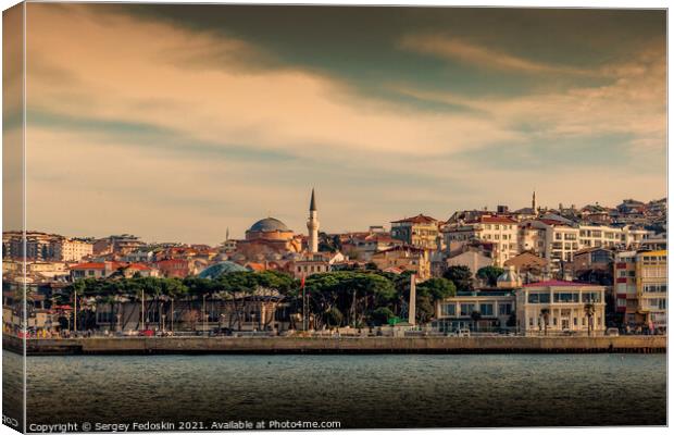 View to asian coast of Istanbul. Turkey. Canvas Print by Sergey Fedoskin