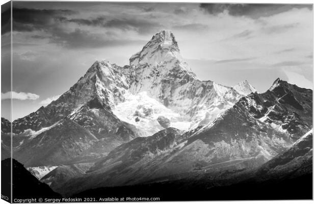 Ama Dablam Canvas Print by Sergey Fedoskin