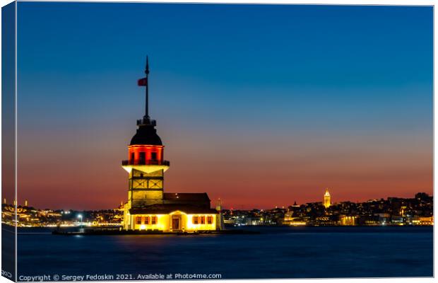 Maiden's Tower. Istanbul, Turkey Canvas Print by Sergey Fedoskin