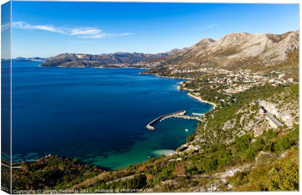 View of the Adriatic coast. Dalmatia Region. Croatia Canvas Print by Sergey Fedoskin