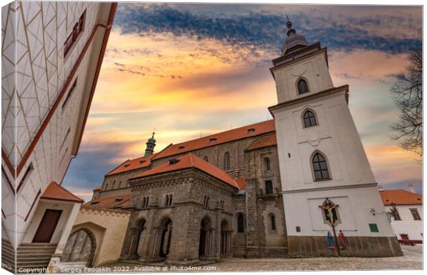 View at the Basilica of St.Procopius in Trebic - Czechia Canvas Print by Sergey Fedoskin