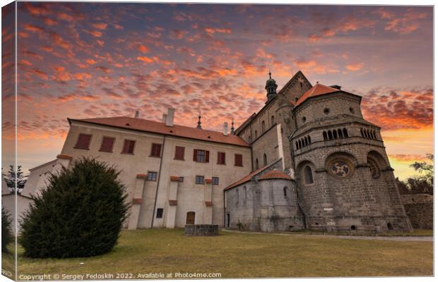 View at the Basilica of St.Procopius in Trebic - Czechia Canvas Print by Sergey Fedoskin