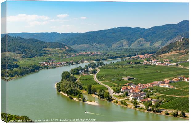 View of the Danube in the Wachau. Lower Austria. Canvas Print by Sergey Fedoskin