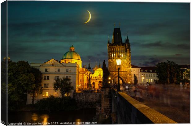 Prague, Czech Republic. Charles Bridge (Karluv Most - in czech)  Canvas Print by Sergey Fedoskin