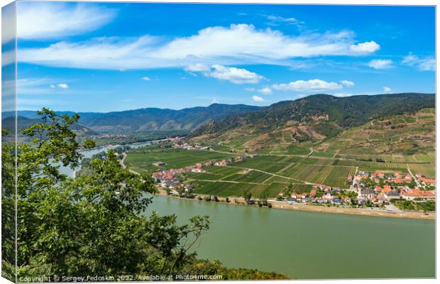 View of the Danube in the Wachau. Lower Austria. Canvas Print by Sergey Fedoskin