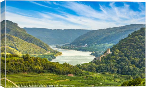 Wachau valley with Danube river. Austria. Canvas Print by Sergey Fedoskin