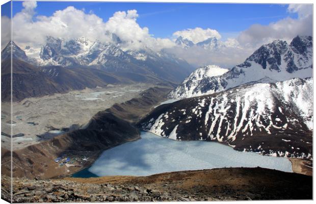 Gokyo Lake. Mountains in Sagarmatha National Park  Canvas Print by Sergey Fedoskin