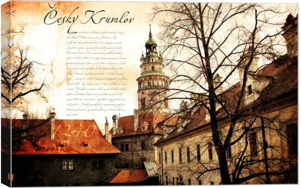 Cesky Krumlov, South Bohemia, Czech Republic. Canvas Print by Sergey Fedoskin