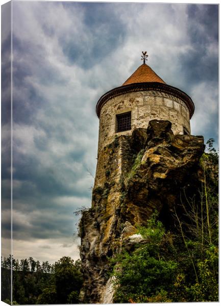 Old Tower in Bechyne city. Canvas Print by Sergey Fedoskin