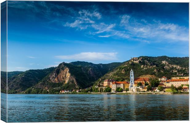 Durnstein village along the Danube River. Canvas Print by Sergey Fedoskin