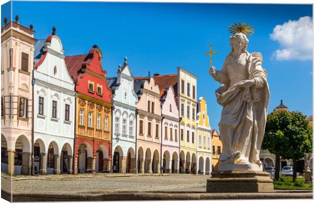 Main square of Telc city, a UNESCO World Heritage  Canvas Print by Sergey Fedoskin