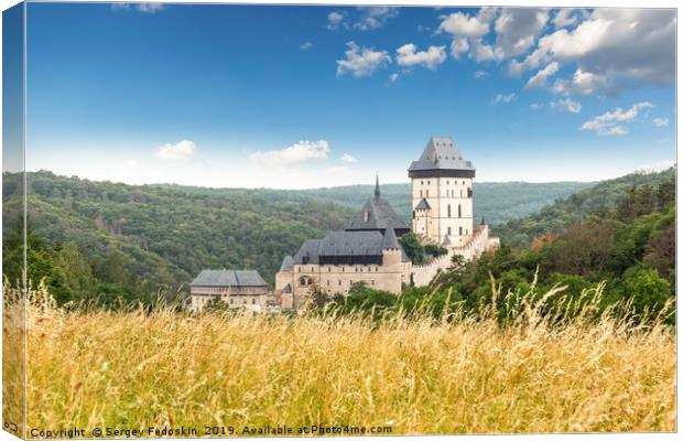 Karlstejn Castle. Summer day. Czech Republic. Canvas Print by Sergey Fedoskin