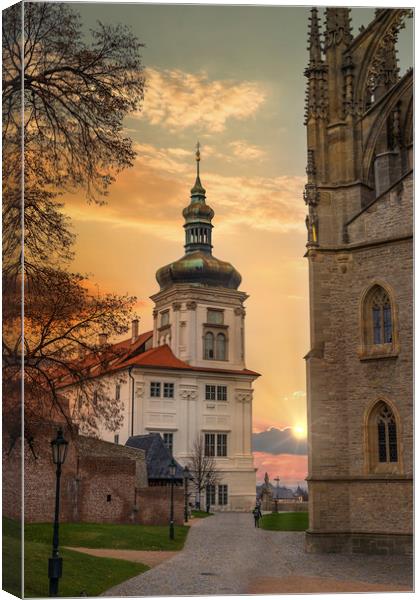 Kutna Hora with Saint Barbara's Church that is a U Canvas Print by Sergey Fedoskin