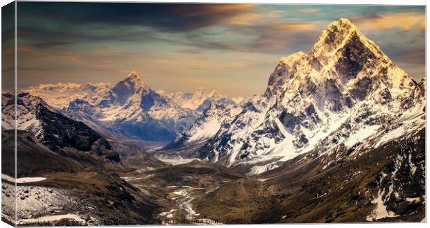 Himalaya mountains. Canvas Print by Sergey Fedoskin