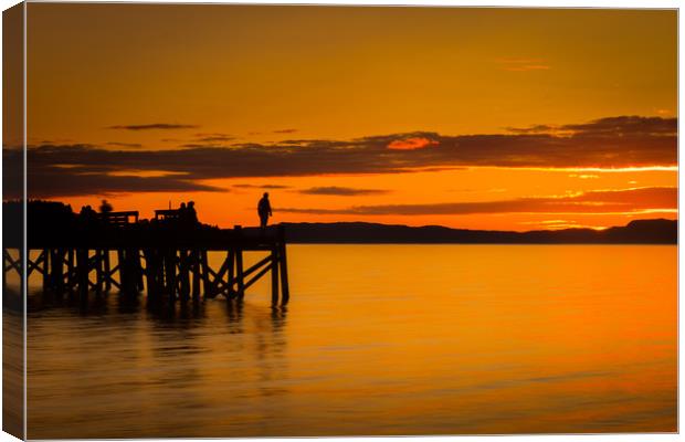 Sunset in Trondheim Canvas Print by Hamperium Photography