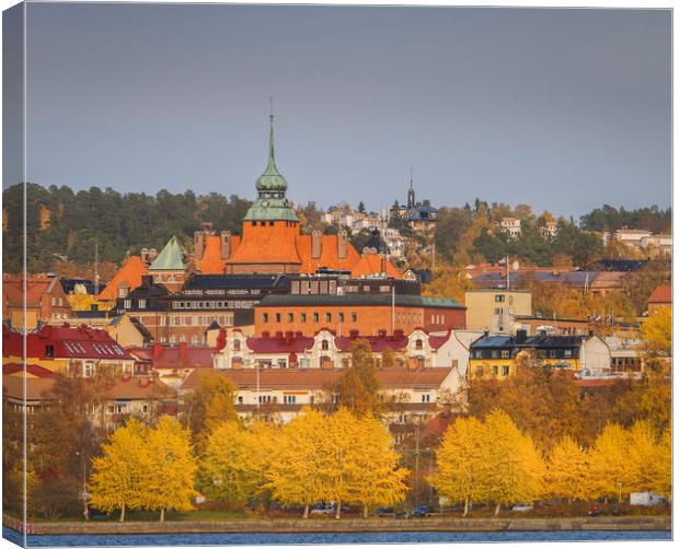 Autumn in Östersund Canvas Print by Hamperium Photography