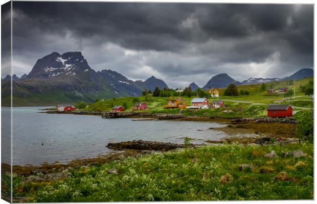 Lofoten in Norge Canvas Print by Hamperium Photography
