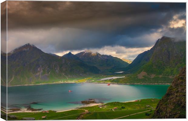 Hiking on the Lofoten Canvas Print by Hamperium Photography