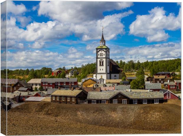 church of Röros Canvas Print by Hamperium Photography