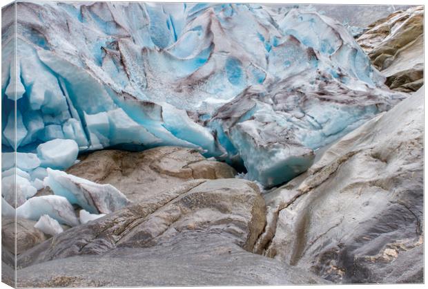 Nigardsbreen in Norway Canvas Print by Hamperium Photography