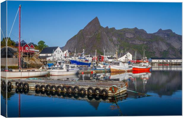 Harbour of Moskenes Canvas Print by Hamperium Photography