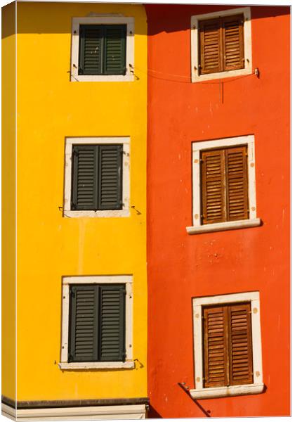 The wall and the window, mediterranian architectur Canvas Print by Tartalja 