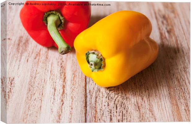 red and yellow pepper Canvas Print by Andrey Lipinskiy