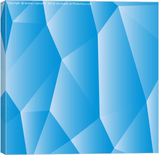 Blue white polygonal Canvas Print by Andrey Lipinskiy