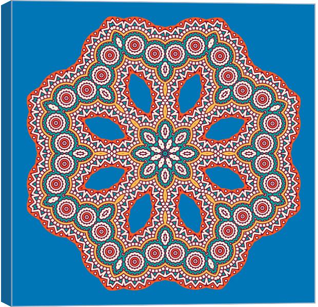 Circular pattern in arabic style Canvas Print by Andrey Lipinskiy