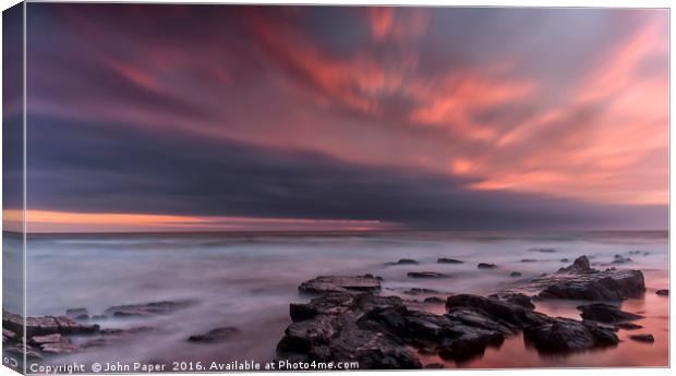 SUNSET IN MELKBOSSTRAND Canvas Print by John Paper