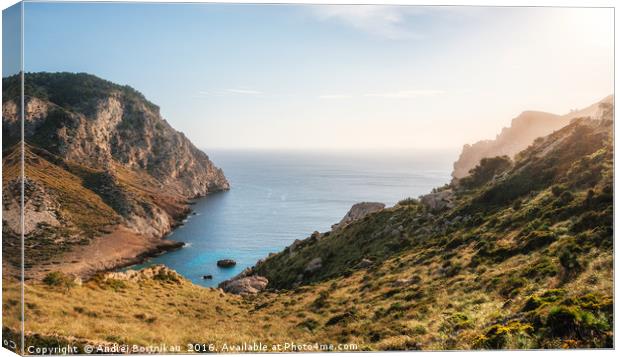 One of the bays of the Cap de Formentor, Mallorca Canvas Print by Andrei Bortnikau