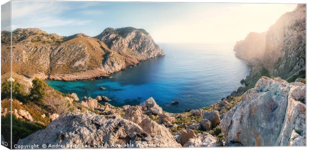 View of thel bay of Cape Formento, Mallorca, Spain Canvas Print by Andrei Bortnikau