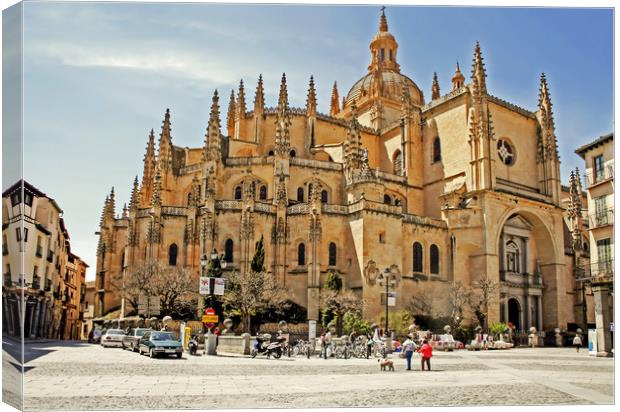 View of Cathedral of Segovia Canvas Print by Igor Krylov