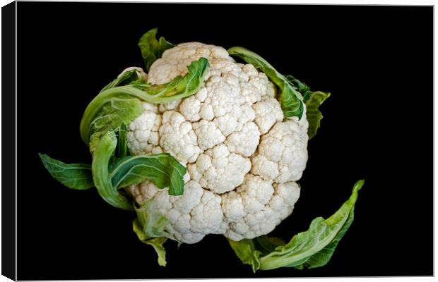 Cauliflower  isolated on black Canvas Print by Igor Krylov