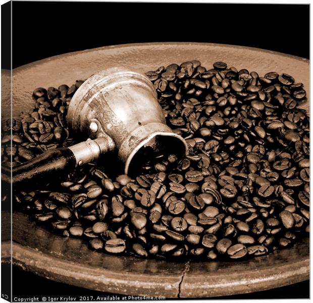 Arab copper coffee pot Canvas Print by Igor Krylov